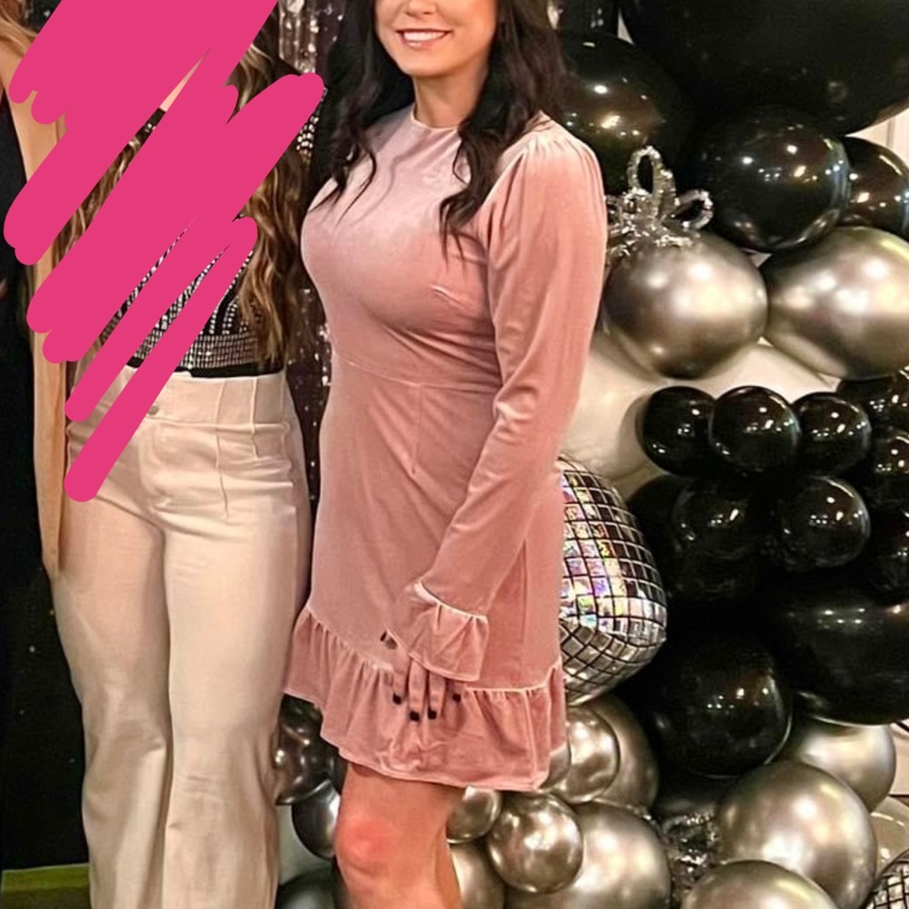 Pink Velvet Dress